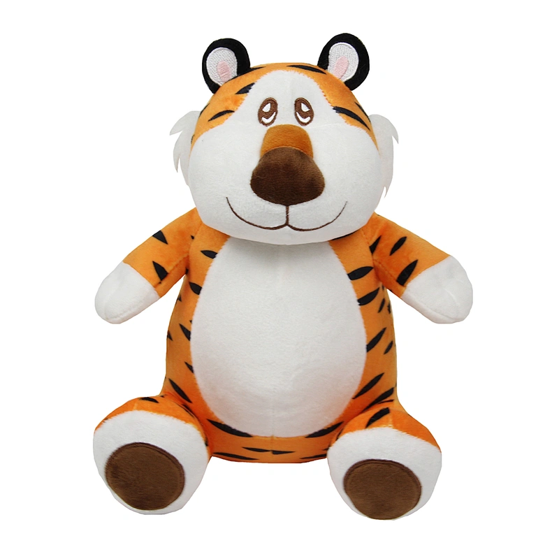 25-35cm soft stuffed printed plush happy new year tiger toy
