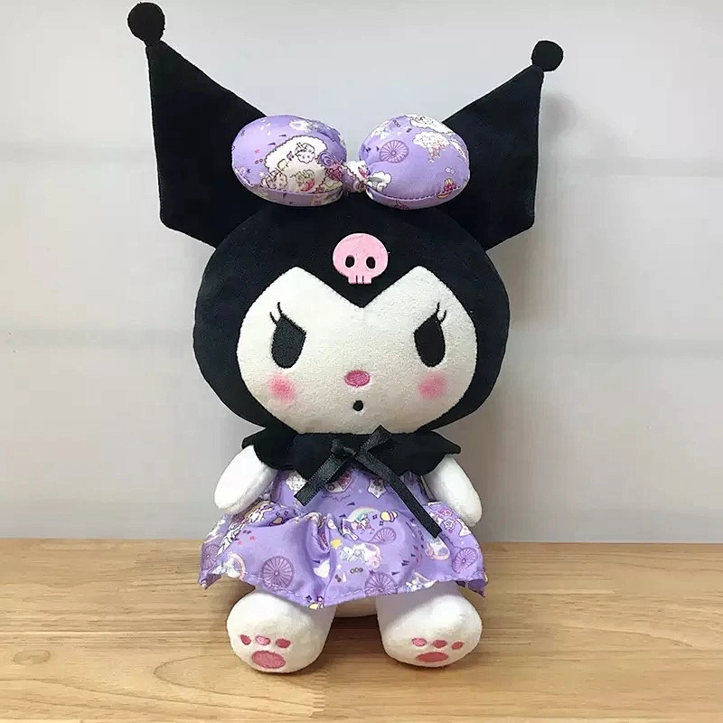 Cartoon Kuromi Stuffed Plush Toy 20cm Kawaii Anime Soft Kids My Melody Action Figure Birthday Christmas Gift