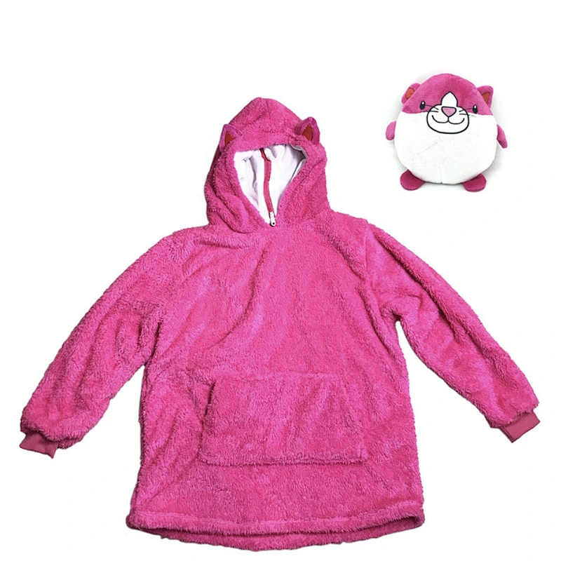 Wholesale Huggle Pets Plush Toy Lazy Blanket Animal Hoodie Children Huggle Pets