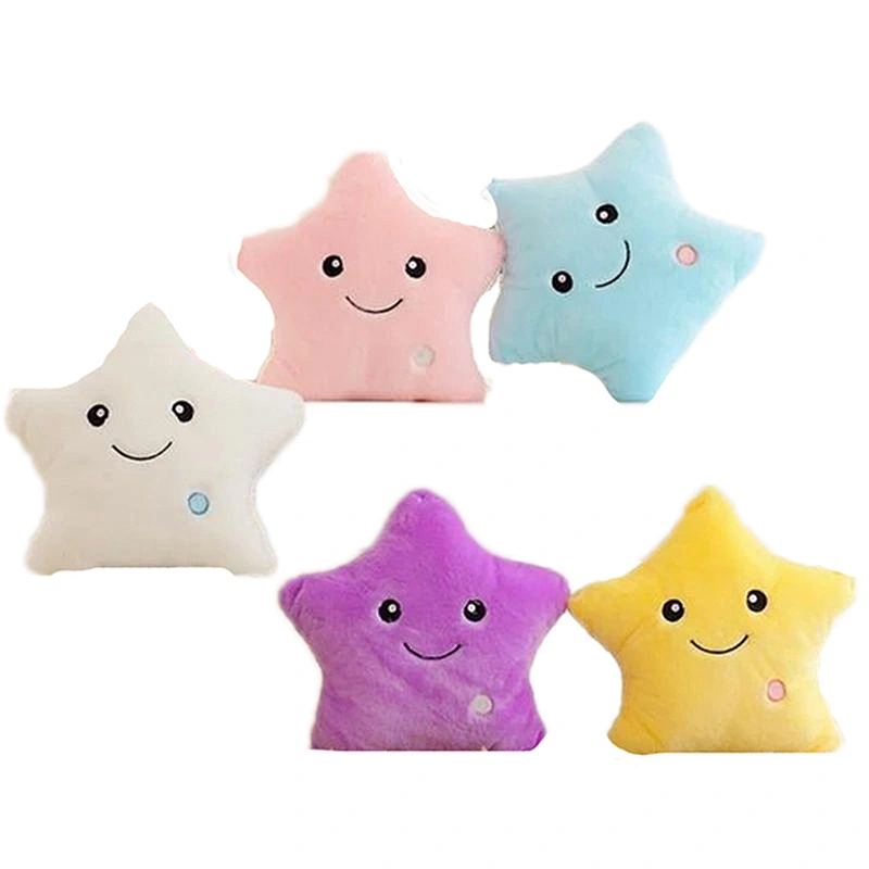 Birthday gift customized luminous stuffed star plush pillow cushion