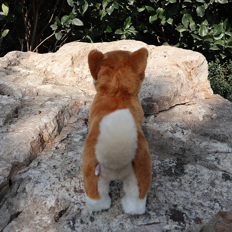 Factory Direct Sale Lifelike Standing Japanese Shiba Inu Plush Toy Cute Yellow Dog Real Life Plush Dog