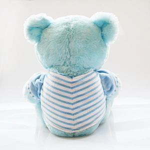 Factory direct custom logo blue stuffed peluches teddy bear