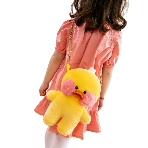 Hot selling promotion baby love plush duck shaped bag
