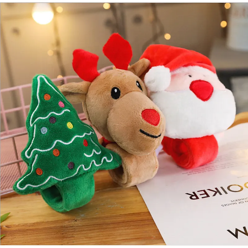 Creative Christmas elk patting circle cute plush toy Bracelet Christmas gift net hot sale