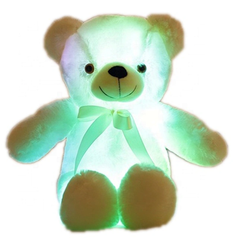 Kids customized luminous stuffed bear plush toys for kids