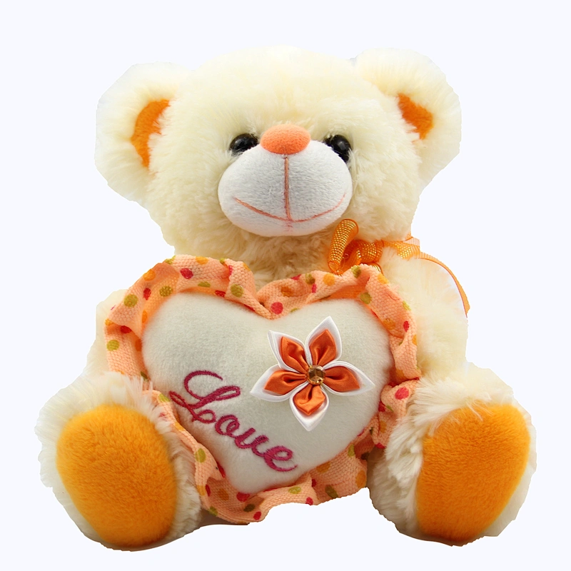 Lovely soft stuffed teddy bear holding heart valentine gift plush bear toy