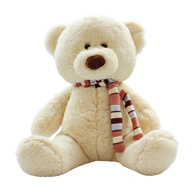 Custom sitting bear with scarf stuffed toys teddy bear for Christmas