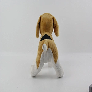 Standing white&brown stuffed animals plush toy dog for gifts
