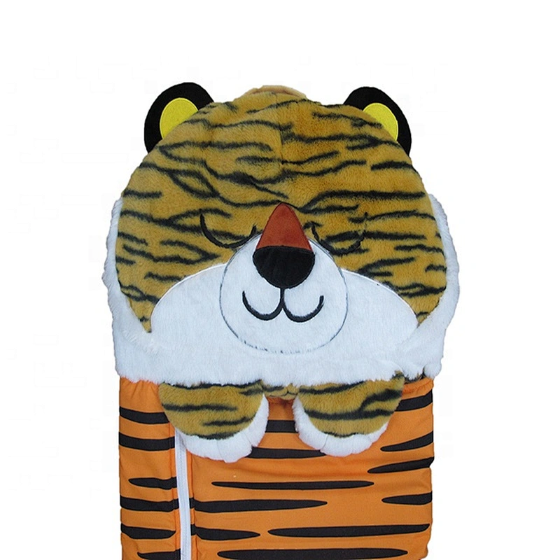 Hot selling custom OEM happy nappers sleeping Bag tiger plush cushion toys