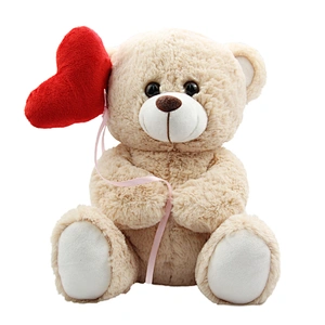 Cute soft stuffed teddy bear with heart adorable valentine gift for girlfriend