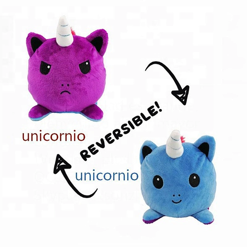 Hot selling new custom OEM design reversible unicorn plush toys