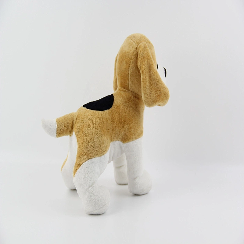 Standing white&brown stuffed animals plush toy dog for gifts