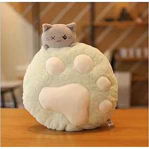 Creative cartoon cat paw multifunctional pillow blanket plush toys 2 in 1 air conditioning blanket pillow customized logo