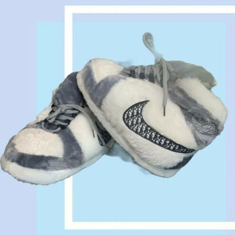 sneakers shoes 2020  jordan female plush sneaker slippers