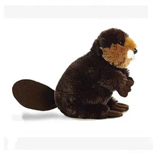 2021 Cute custom wild stuffed animal beaver plush toys for kids