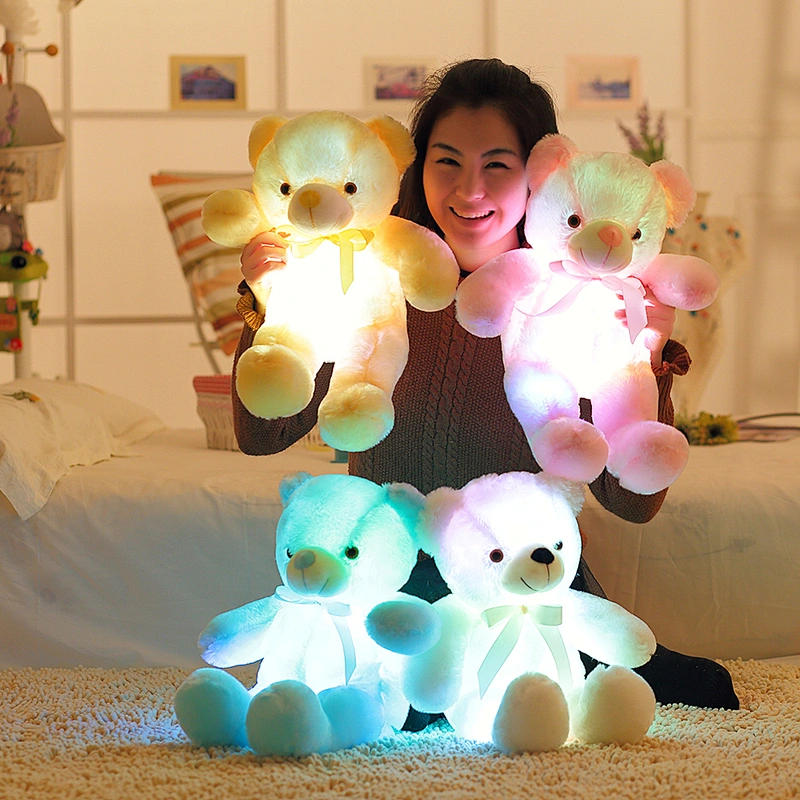 50cm Creative Stuffed toy Light Up LED  custom Teddy Bear plush