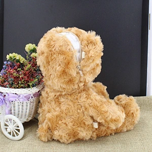 30-38cm soft stuffed plush baby toy lovely teddy bear with back bag