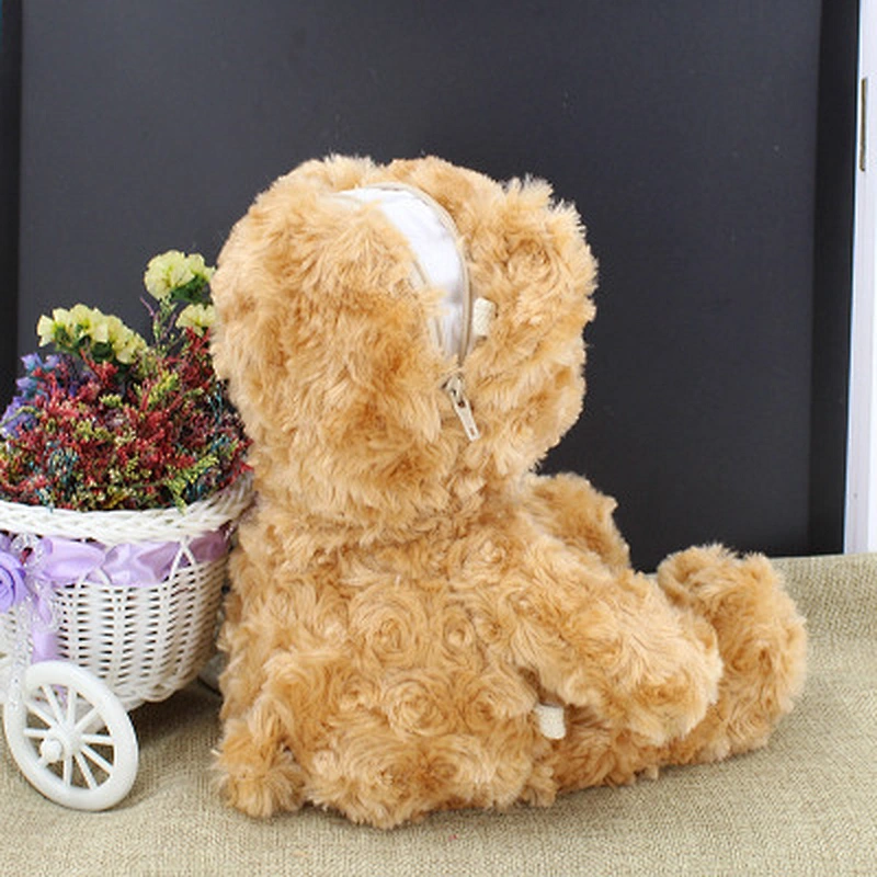 30-38cm soft stuffed plush baby toy lovely teddy bear with back bag