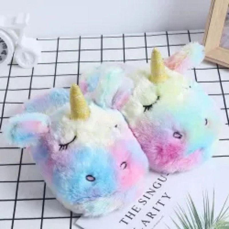 wholesale pacifier stuffed animal plush slippers unicorn