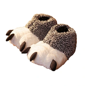 Wholesale Customized Winter warm kids stuffed reindeer soft plush slipper shoes