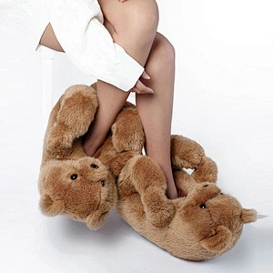 2020 cheap teddy bear slippers brown Custom house slippers shoes