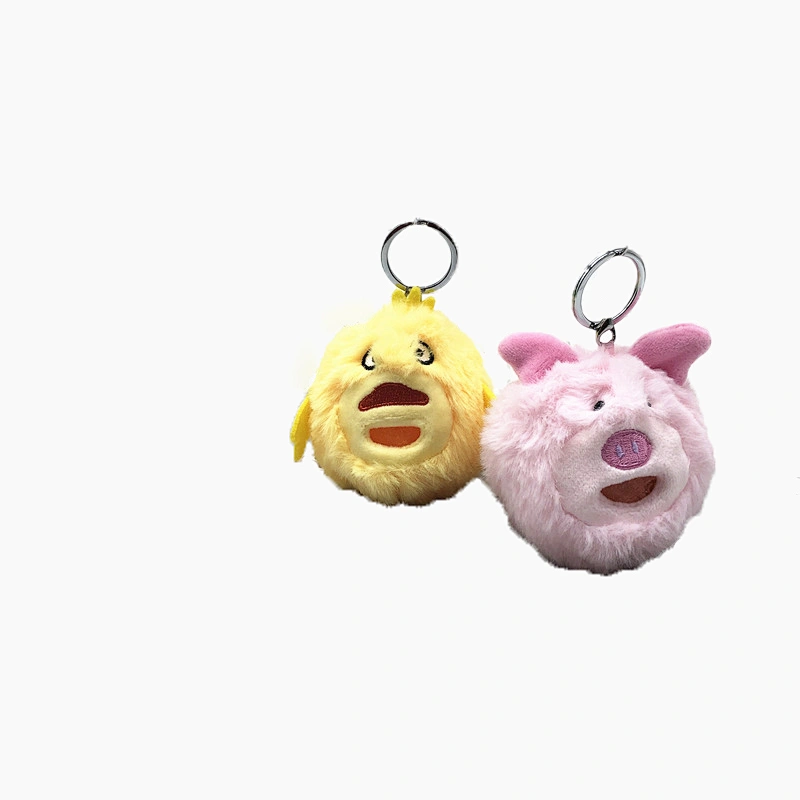 New design mini Squishy ball plush stuffed toys keychain