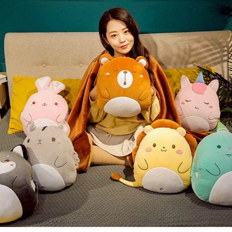 2 in 1 blanket pillow kids soft toys travel blanket and pillow set