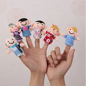 Cartoon hand puppet finger puppet baby children's story telling early education soothing dolls plush toys
