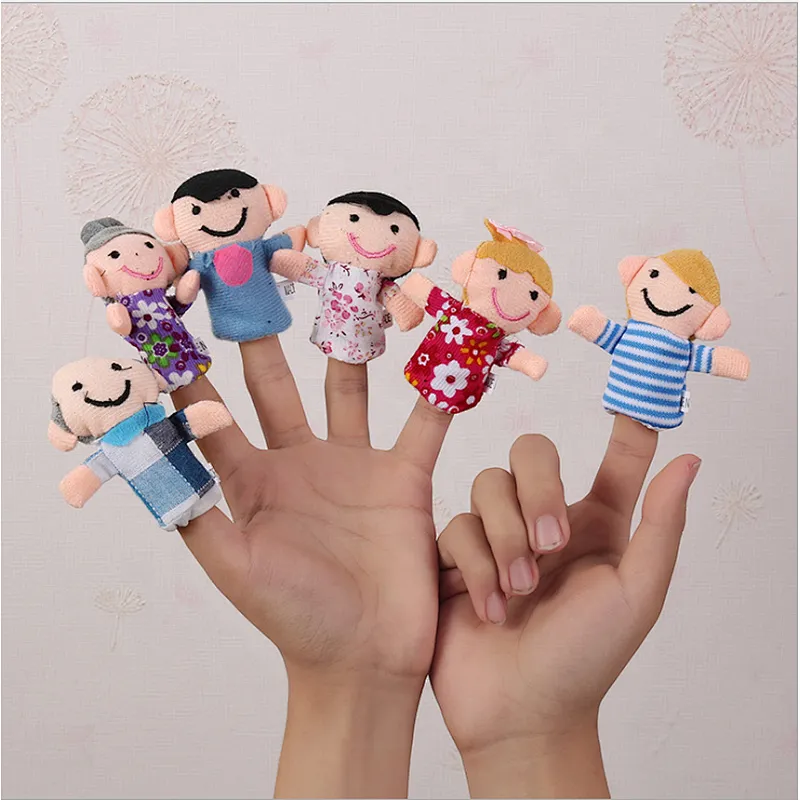 Cartoon hand puppet finger puppet baby children's story telling early education soothing dolls plush toys