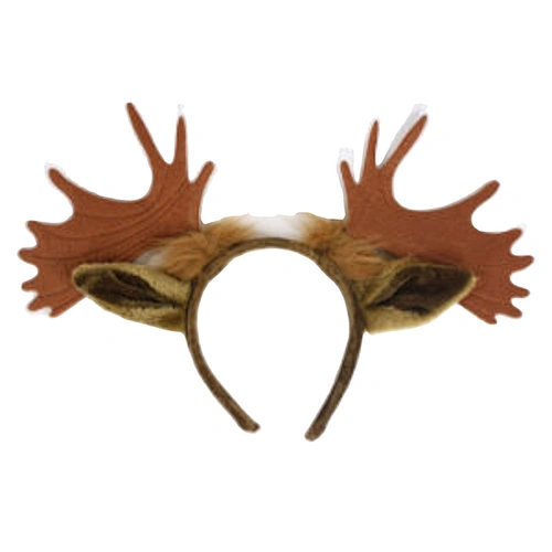 Super soft custom moose antlers animal ears headband dress up costume plush gifts for adult