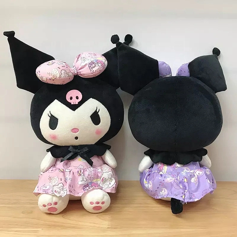 Cartoon Kuromi Stuffed Plush Toy 20cm Kawaii Anime Soft Kids My Melody Action Figure Birthday Christmas Gift