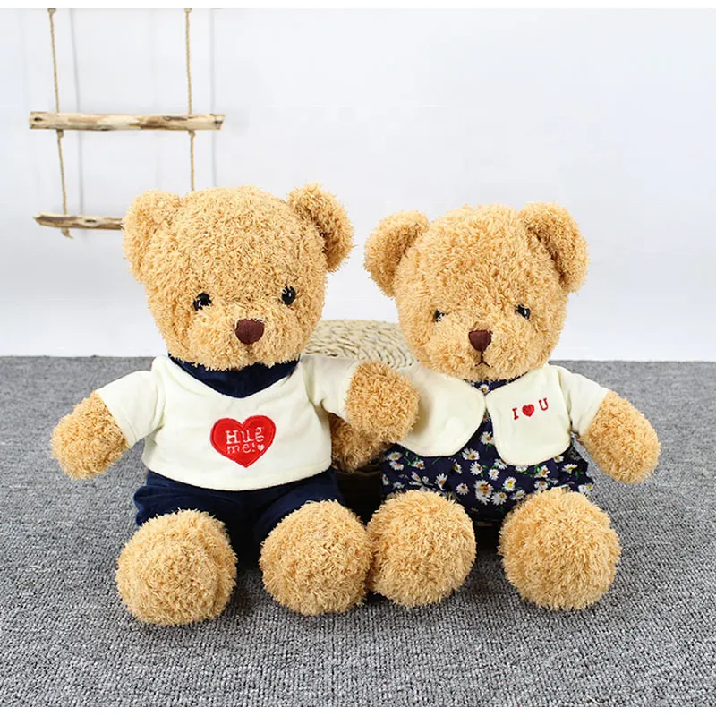 New teddy bear doll plush toy ground push cloth children gift custom logo
