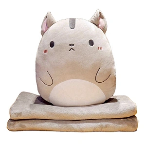 cheap wholesale stuffed toys beding set throw  blanket with pillow