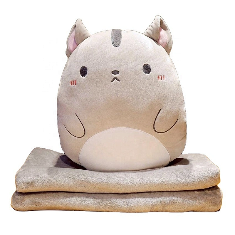 cheap wholesale stuffed toys beding set throw  blanket with pillow