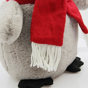 Cute soft stuffed Penguin toy with hat and scarf Christmas gift for friends