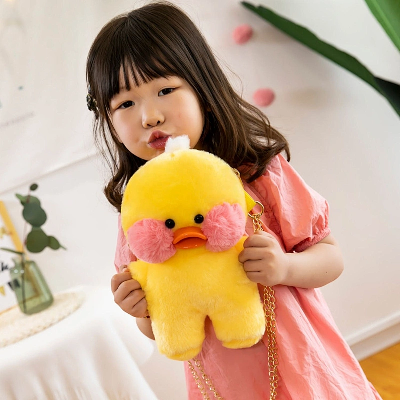 Hot selling promotion baby love plush duck shaped bag