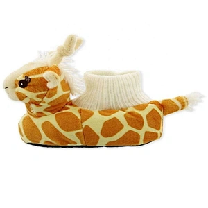 Different animals shaped custom toddlers plush slipper for baby kids