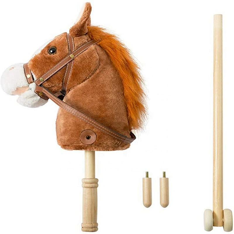 peluches plush toys horse height measruing inflatable whip walking hobby stick horse