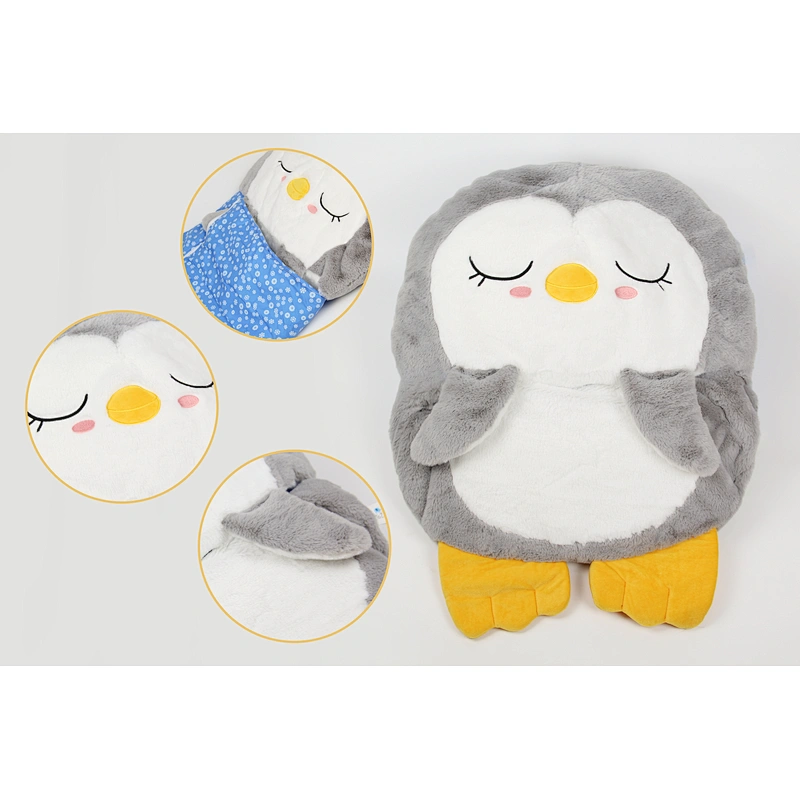 140*45cm soft stuffed customized design plush happy nappers Penguin sleeping bag for 5-6 years old baby