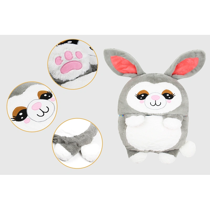 140*45cm soft stuffed customized design plush happy nappers rabbit sleeping bag for 5-6 years old baby