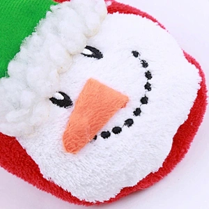 Winter custom cuter red reindeer warm slipper for babys