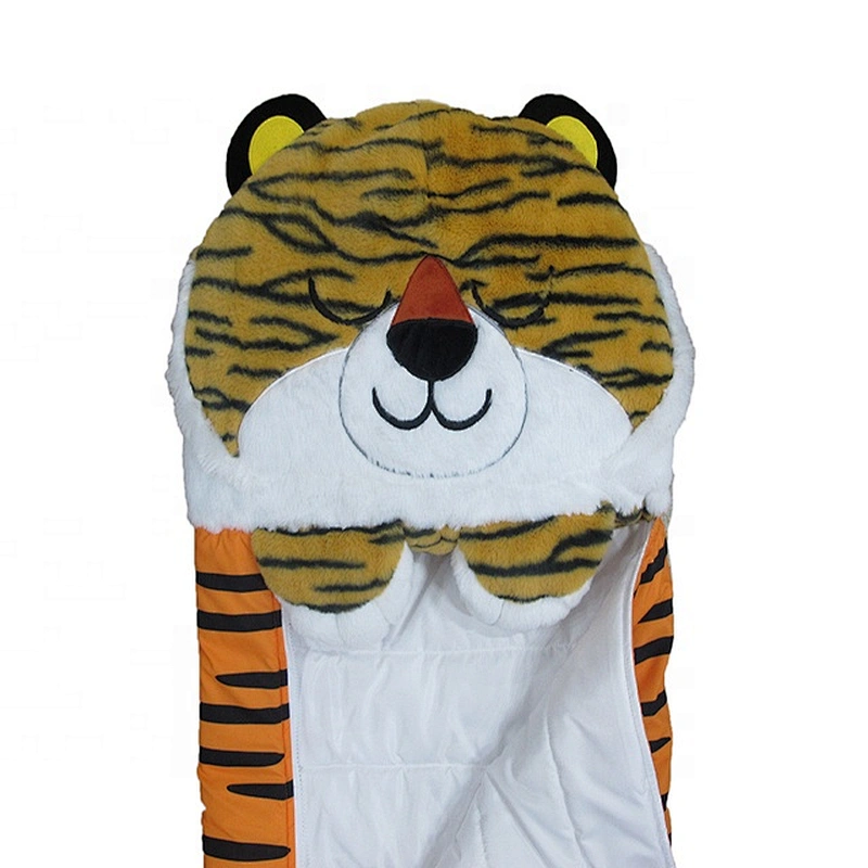 Hot selling custom OEM happy nappers sleeping Bag tiger plush cushion toys