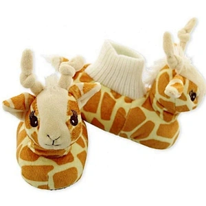 Different animals shaped custom toddlers plush slipper for baby kids