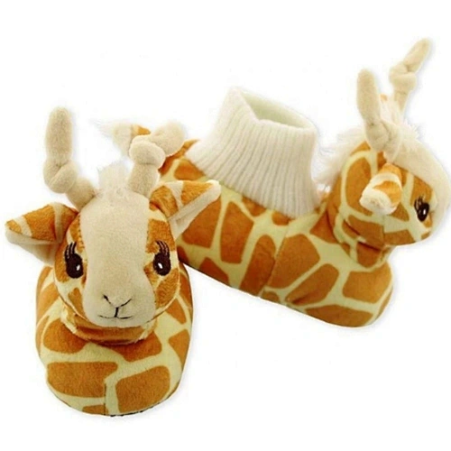 Different animals shaped custom toddlers plush slipper for baby kids