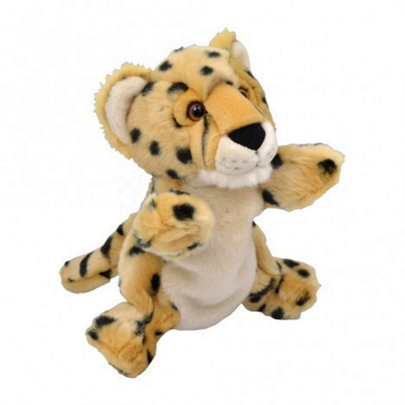 wholesale super soft plush tiger kids hand puppet toys