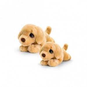 Valentines gift plush lifelike dog stuffed with red bow tie