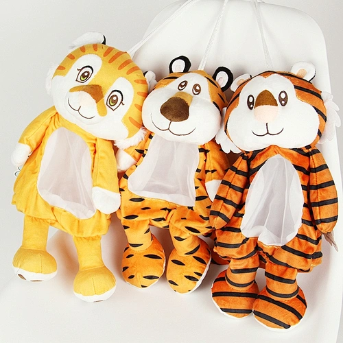 New Hot selling Promotional cute custom stuffed tiger plush backpack