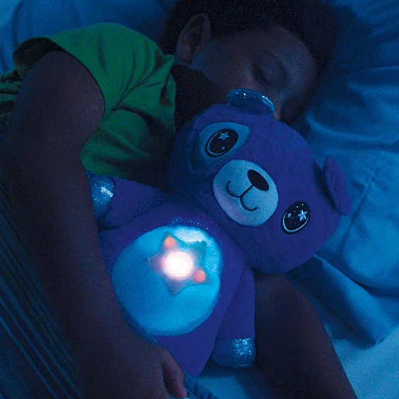 stuffed animal dog puppy plush toys belly button star dream projector night light for christmas