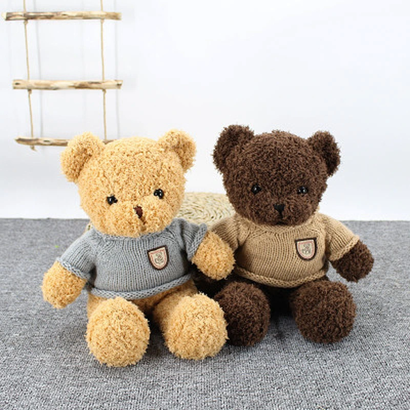 30-50cm soft stuffed plush baby toy lovely teddy bear with T-shirt