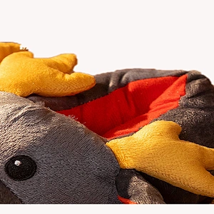 Wholesale Customized Winter warm kids stuffed reindeer soft plush slipper shoes